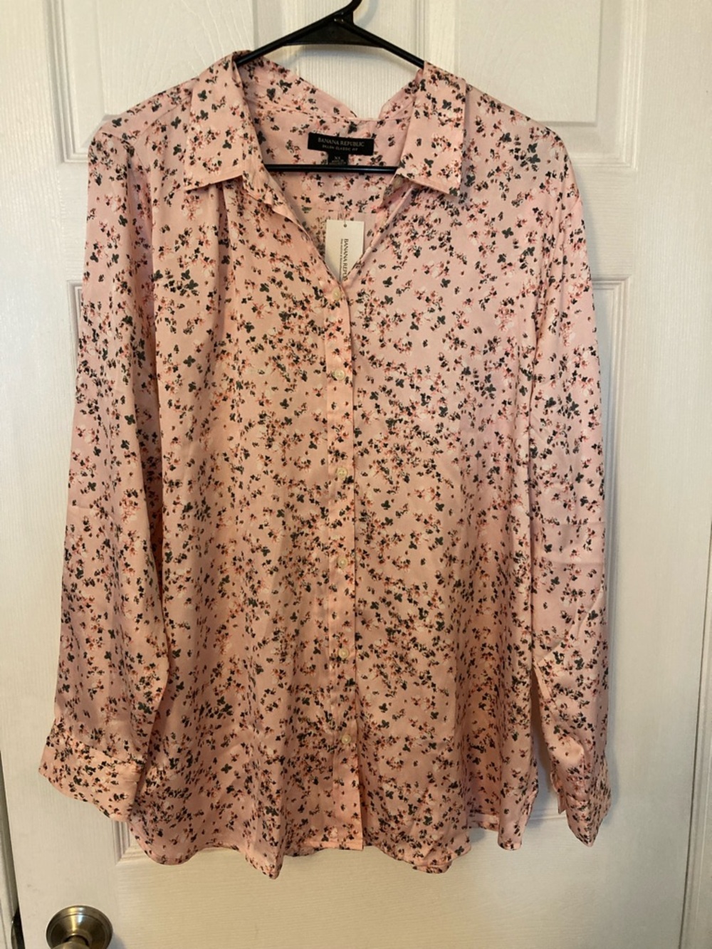 Banana Republic Pink Floral Button-Down Shirt